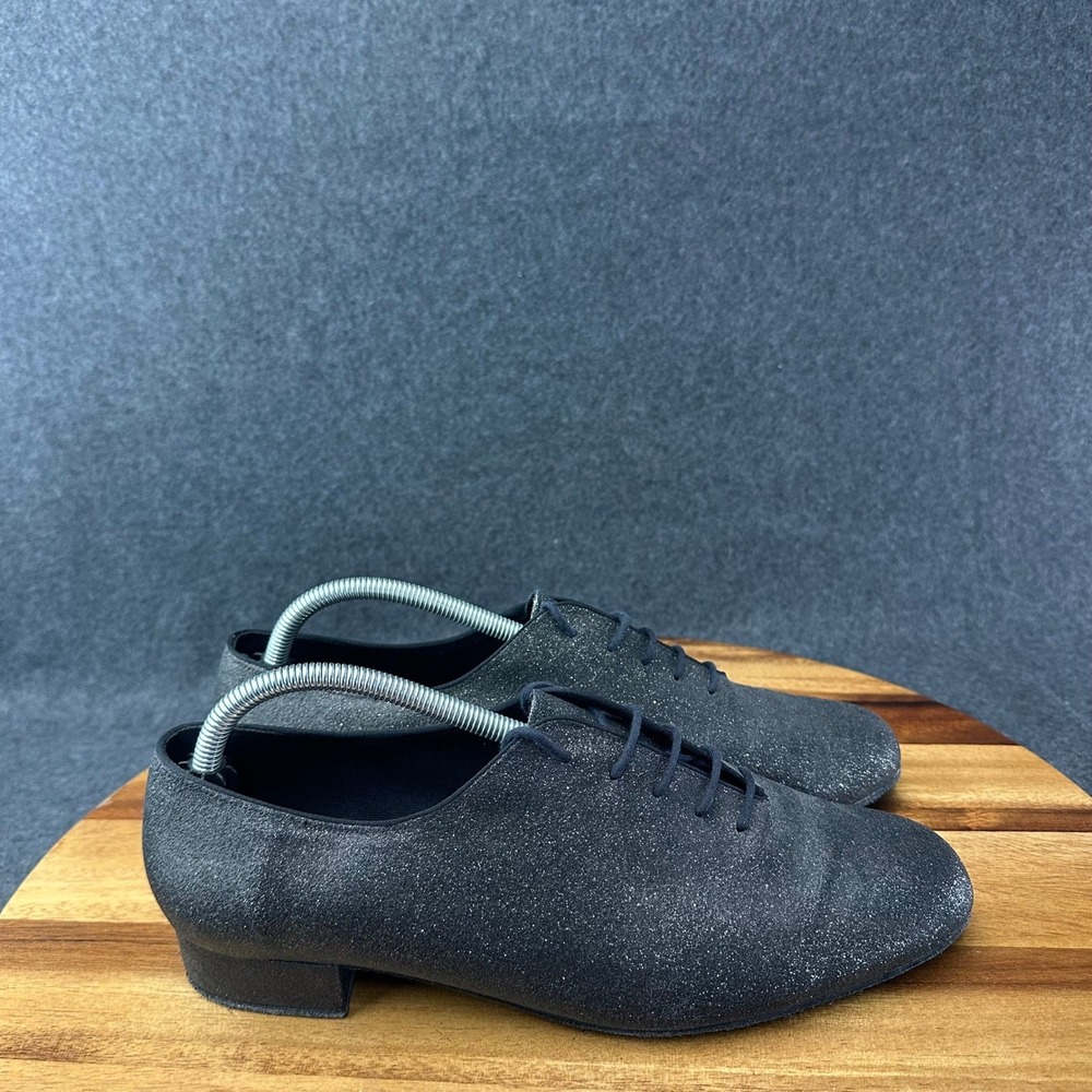 Supadance Black Glitter Ballroom Dance Shoes Size 6 Professional Oxfords England